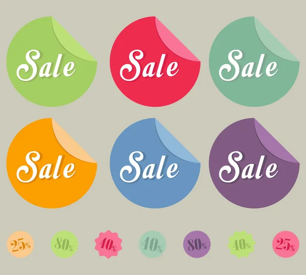 Sale stickers and labels — Stock Vector