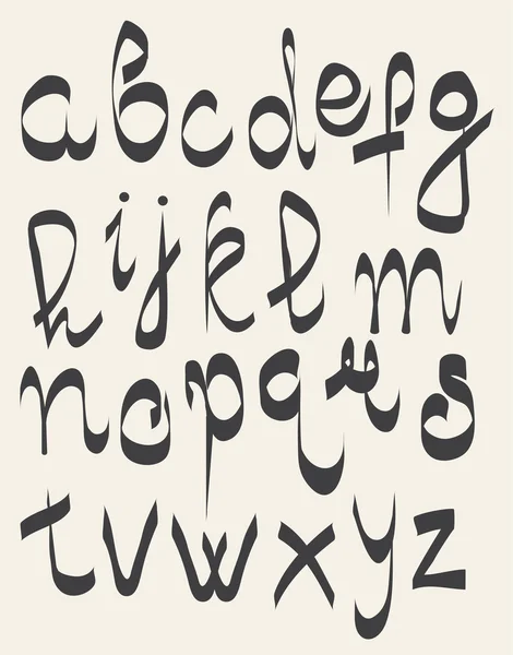 Set alfabet sketsa - Stok Vektor