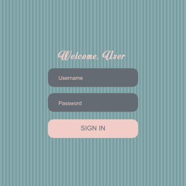 oturum açma formu retro tarzı