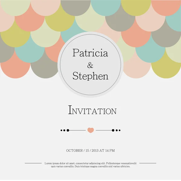 Wedding invitation, announcement  card — Stock Vector