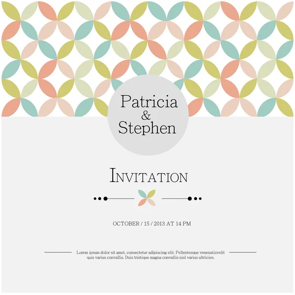 Wedding invitation, announcement  card — Stock Vector