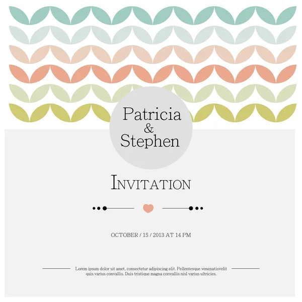 Invitación de boda, tarjeta de anuncio — Archivo Imágenes Vectoriales