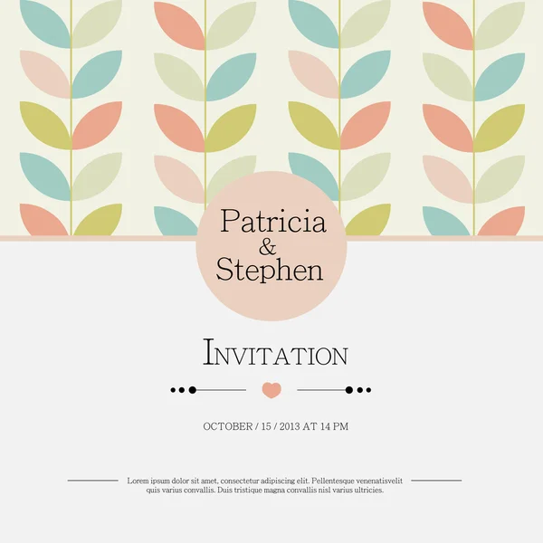 Wedding invitation, announcement  card — Stock Vector