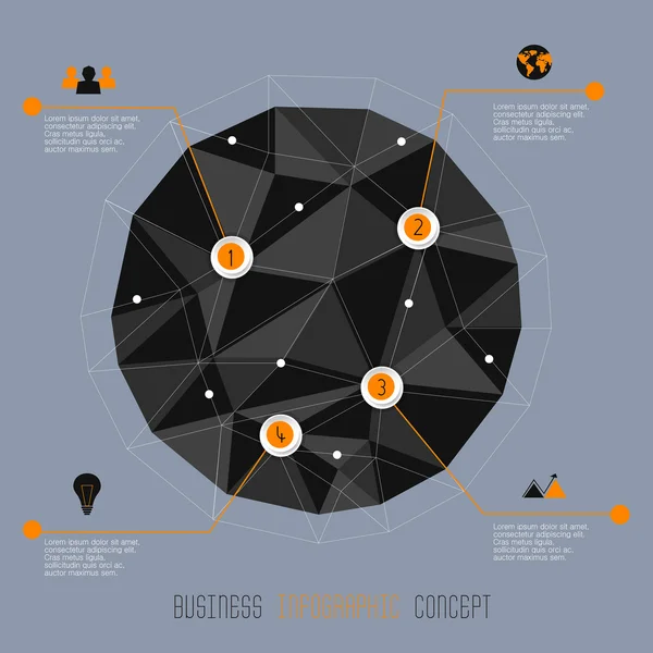 Diseño para infografía de negocios — Vector de stock