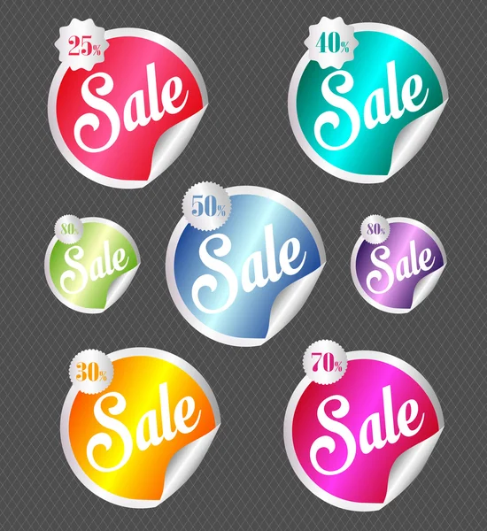 Sale labels set — Stock Vector