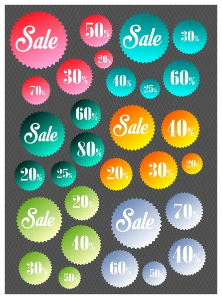 Set of badges sale stickers — Stock Vector