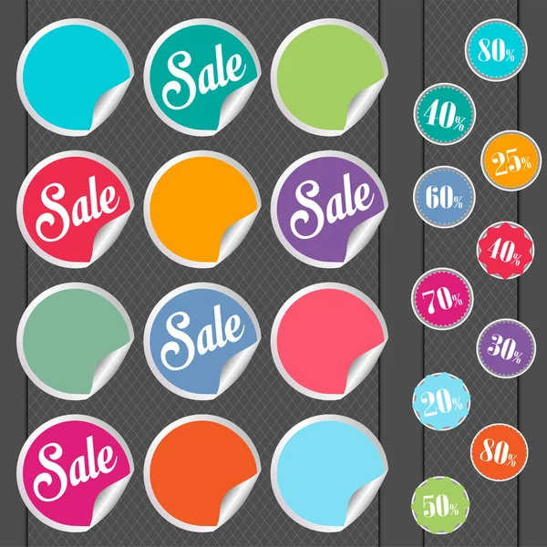 Set of sale stickers — Stock Vector