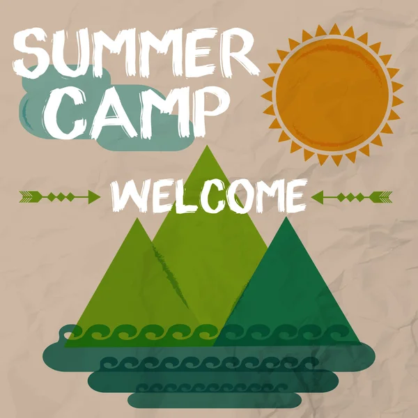 Sommar läger affisch — Stock vektor