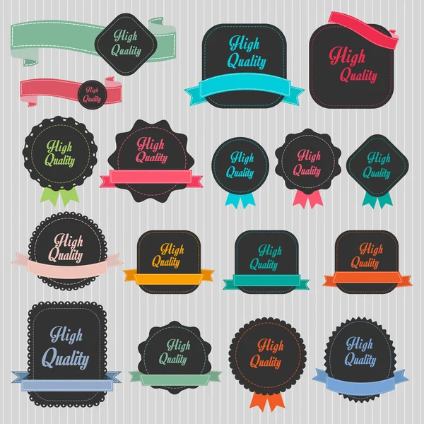 Ribbons and labels — Stock Vector