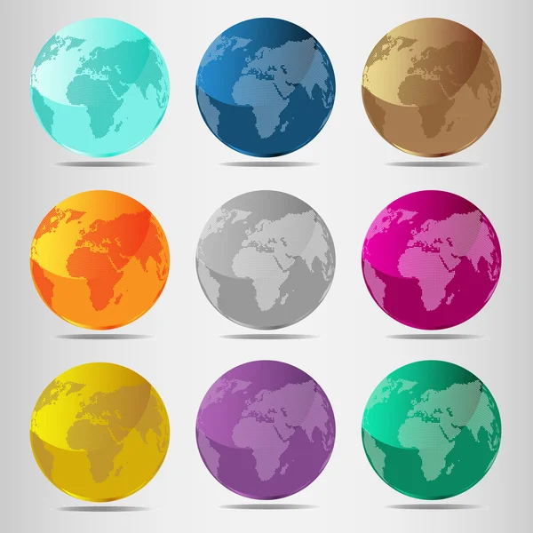 World globe set. — Stock Vector