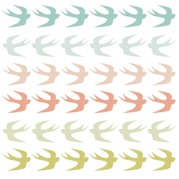 Vlaštovka ptáci vzor — Stockový vektor