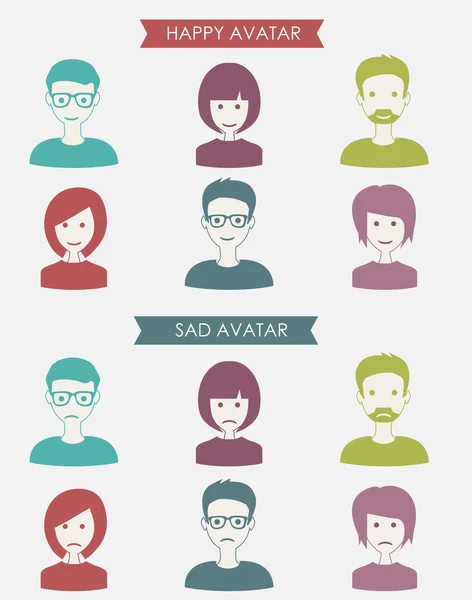 Happy and sad emotions icons Royalty Free Stock Illustrations