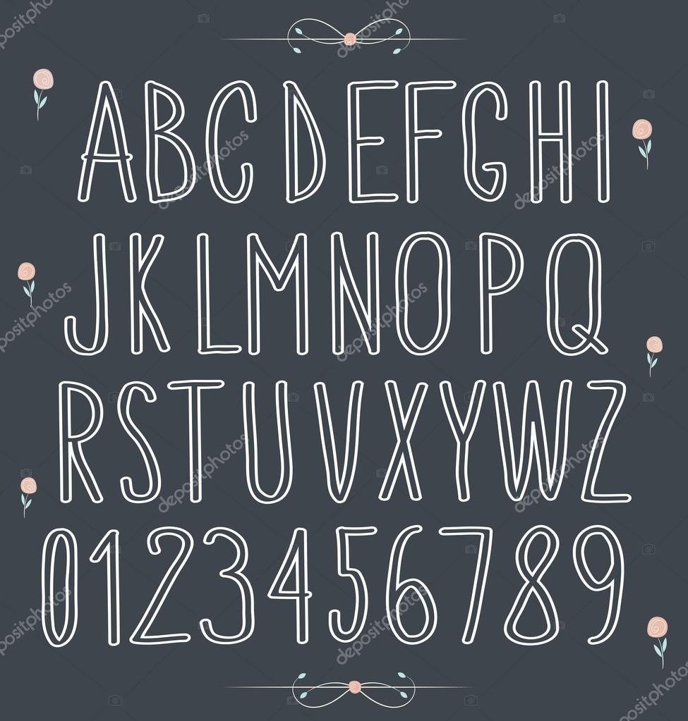 Handwritten Font Alphabet Vector Image By C Danielala Vector Stock Handwritten Font Alphabet Vector Image By C Danielala Vector Stock