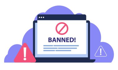 Engellenmiş ya da yasaklanmış web sitesi, sistem, bağlantı, Ad engelleme yazılımı, yasaklanmış kullanıcı hesabı