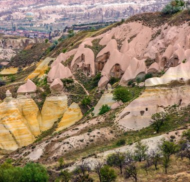 Göreme, Türkiye. Dağ manzarası