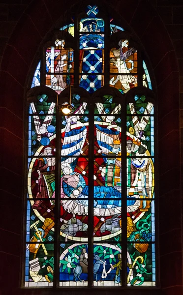 Bremen Cathedral. Window, interior of church, Germany — Stock Photo, Image