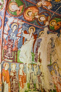 fresco mağara Ortodoks kilise el nazar, Kapadokya, Türkiye