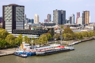 Rotterdam, Hollanda - 28 Mayıs 2016: Deniz bağlantı noktası Rotterdam Hollanda