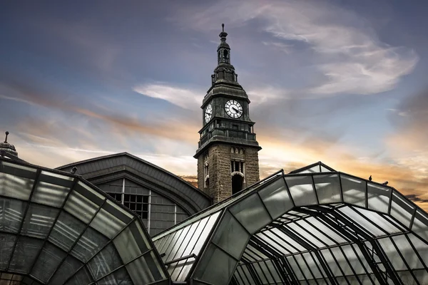 Hamburg, Germany. Building of railway station — Stock Photo, Image