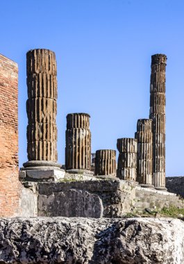 Pompeii, Naples, İtalya. Antik Roma kenti Harabeleri