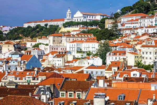 Lissabon, Portugal, panoramautsikt över stadsutsikt — Stockfoto