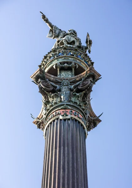 Barcelona Cilumbus památník (Mirador de Colom), Katalánsko, Španělsko — Stock fotografie