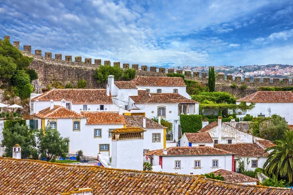 Casco antiguo, Fortaleza, Obidos, Portugal — Foto de Stock