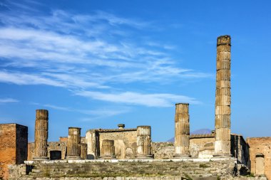 Pompeii, Naples, İtalya. Antik Roma kenti Harabeleri