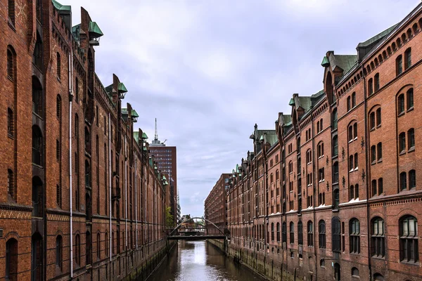 Dzielnicy Warehouse, Hamburg, Niemcy — Zdjęcie stockowe