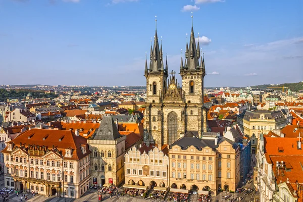 Prague, Czech Republic. Old Town, Staromestska square, Church of — Stock Photo, Image