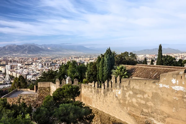 Málaga, España. Castillo de Gibralfaro, fortaleza — Foto de Stock