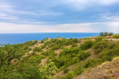 Kırım sahili panoramik manzarası, Yalta tatil köyü