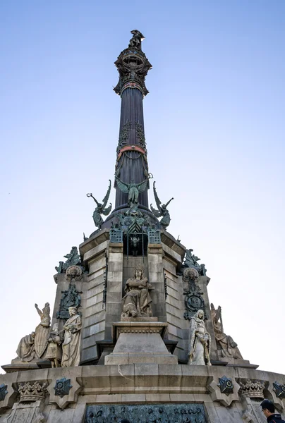 Monumento al Cilumbus de Barcelona (Mirador de Colom), Cataluña, España — Foto de Stock