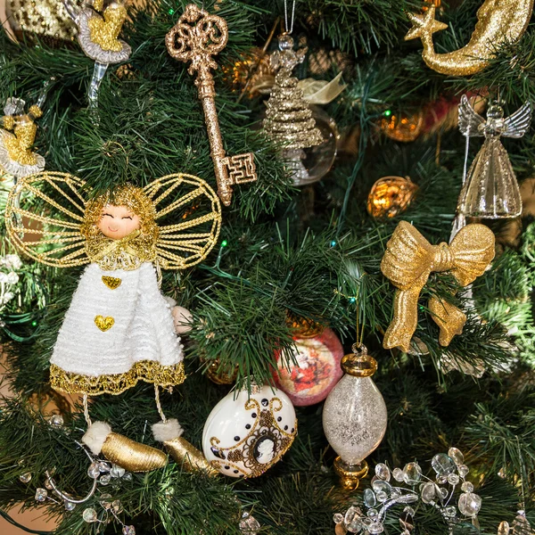 Diseño de Año Nuevo. Árbol de Navidad decoración — Foto de Stock