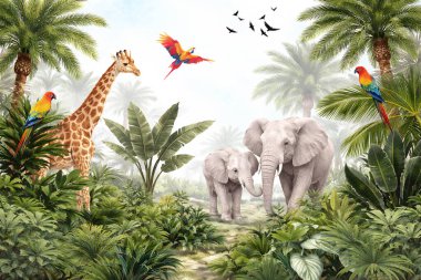 Şirin Orman Safari Çocuk Duvarı Sanatı Dergisi