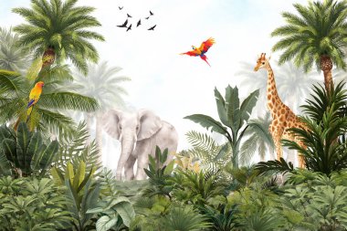 Şirin Orman Safari Çocuk Duvarı Sanatı Dergisi