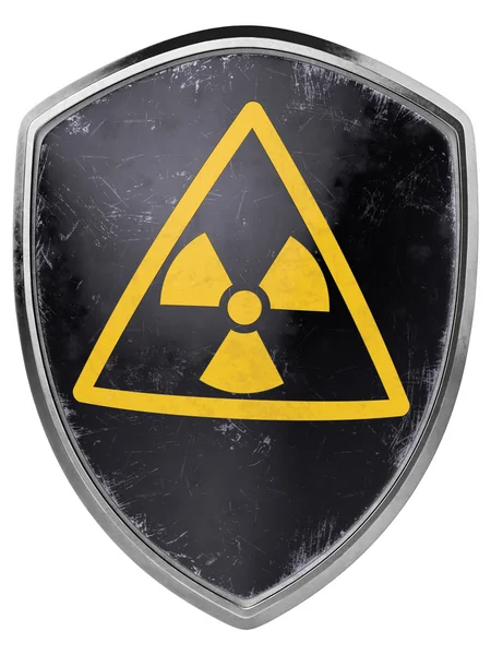 Worn Nuclear Shield Icon Illustration — Stock Photo, Image