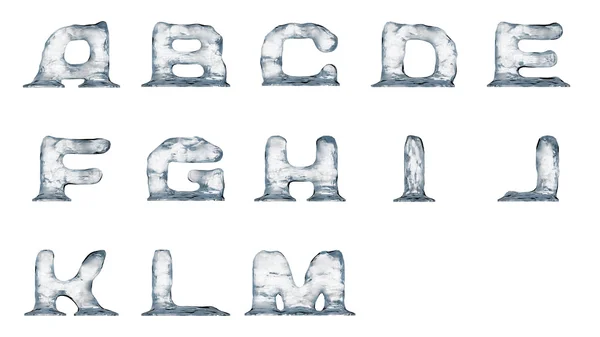 Набор писем для таяния льда A-M — стоковое фото