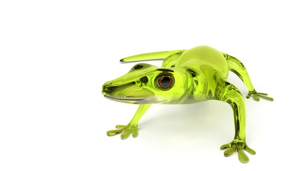 Söt grön glas Gecko — Stockfoto