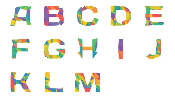 Colorful Letter Set A-M — Stock Photo, Image