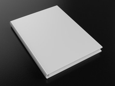 Single Blank Book on Dark Background clipart