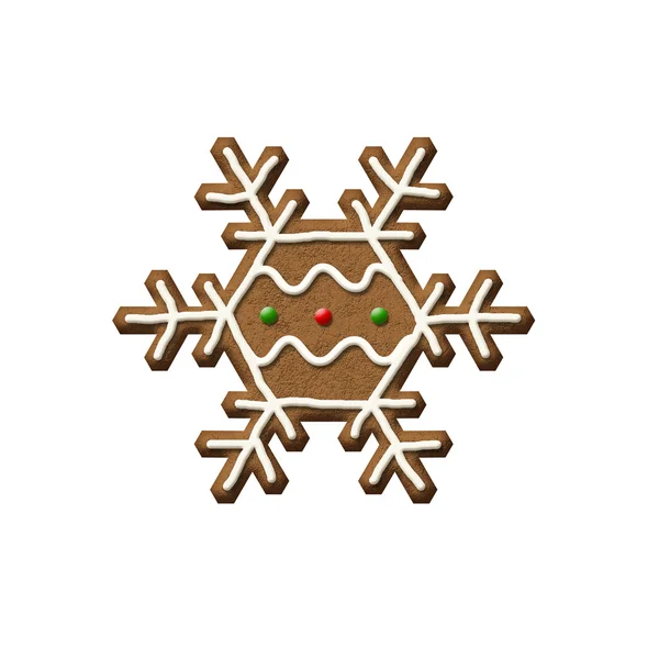 Piernik śnieżynka Christmas Cookie — Zdjęcie stockowe