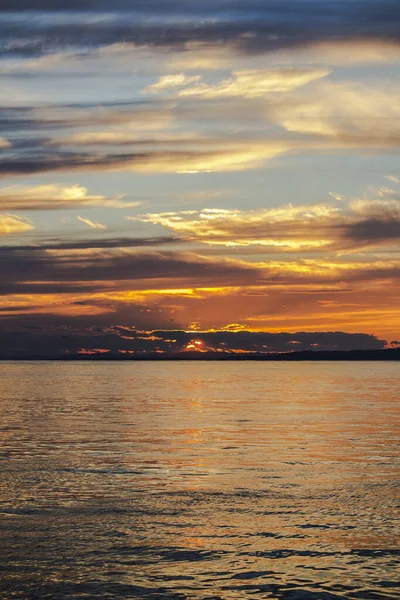 Dramatische Prachtige Zonsondergang Zeegezicht Van Kushiro Hokkaido Japan — Stockfoto