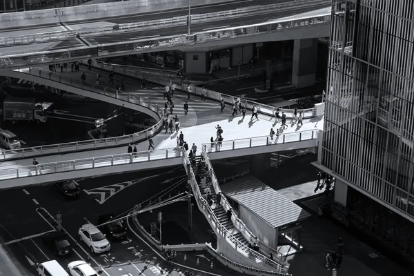 Novembre 2019 Shibuya Tokyo Giapponeveduta Del Ponte Pedonale Tridimensionale Dove — Foto Stock