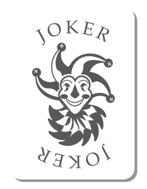 Playing cards with the Joker. clipart