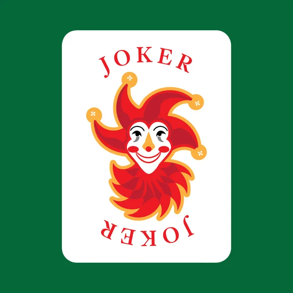 Giocare a carte con il Joker . — Vettoriale Stock