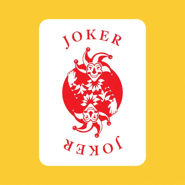 Jouer aux cartes avec le Joker . — Image vectorielle