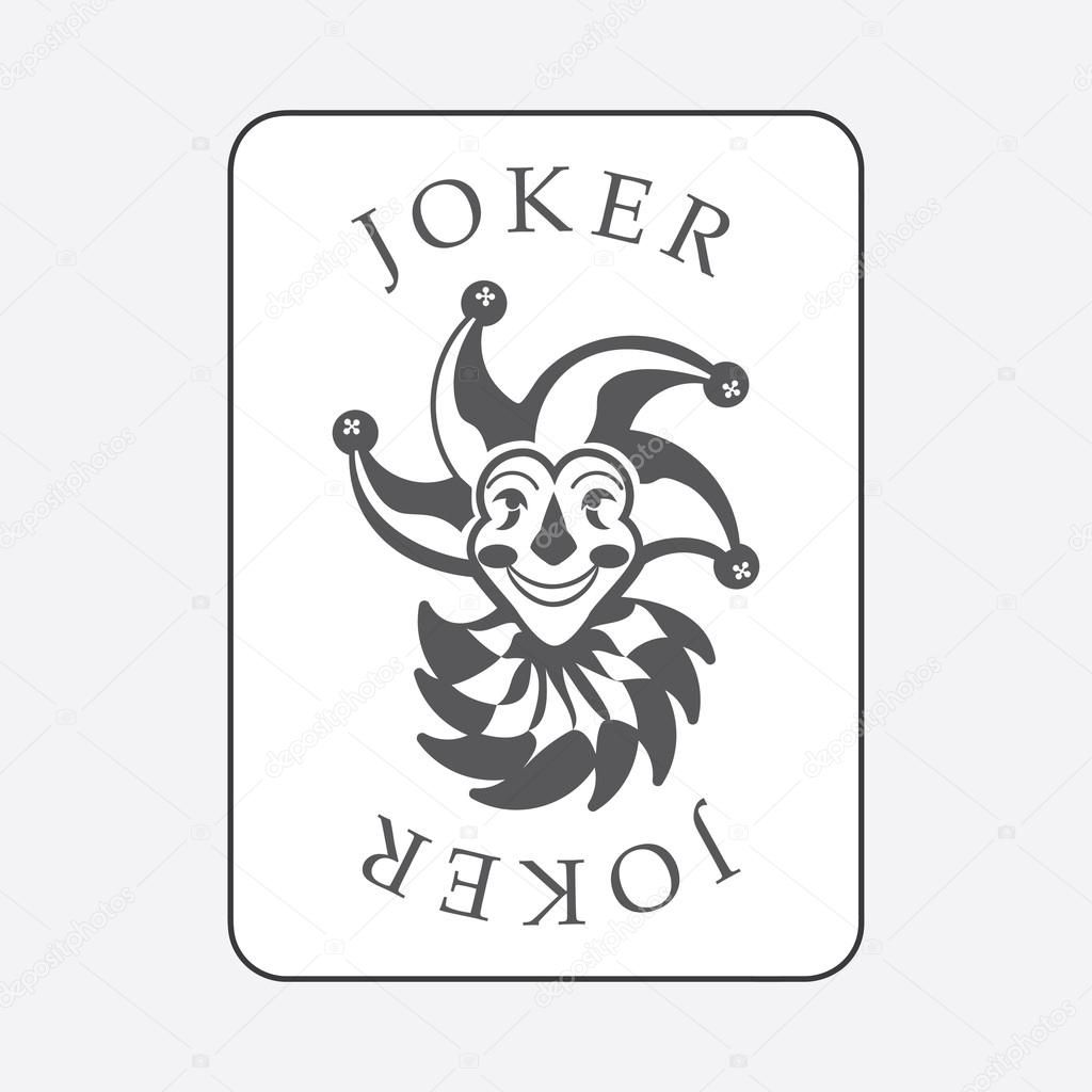 Playing cards with the Joker from a deck of playing cards. Vector illustration, classic design.