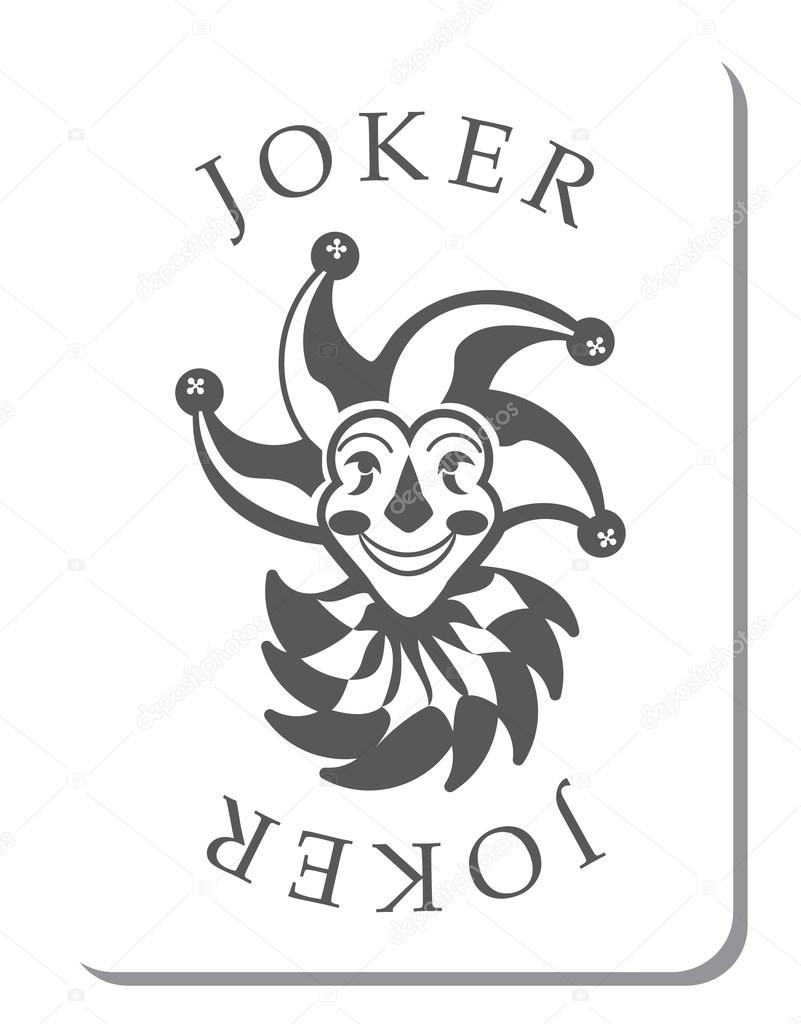 Playing cards with the Joker from a deck of playing cards. Vector illustration, classic design.