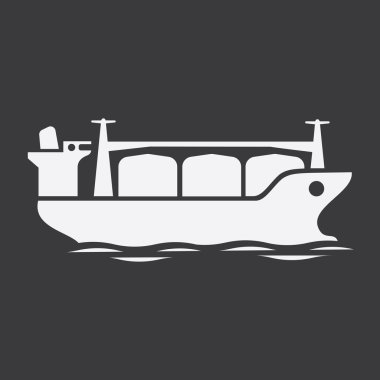 Basit web simgesi: taşıma ve teslimat deniz tarafından